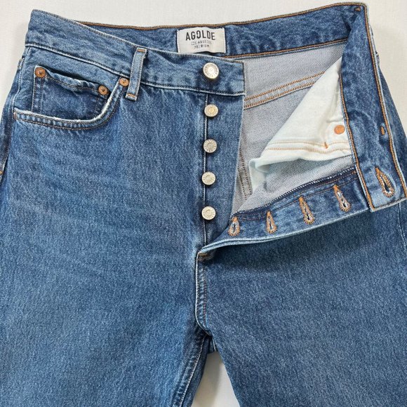 AGOLDE Riley High Rise Straight Crop Jeans in Veto Size 26 - Picture 6 of 14